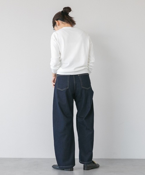 LinoU.(リノユー)の「クルーネックニットカーディガン(カーディガン/ボレロ・レディース・アイボリー/レッド/ブルー/ベージュ/グレー/ホワイト/ブラック・M)」の11枚目の写真