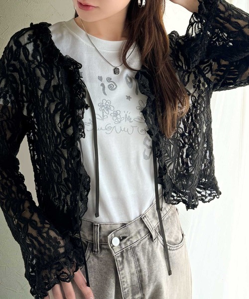 セール】【mily bilet】トレンドが華やか♪花柄レースリボン