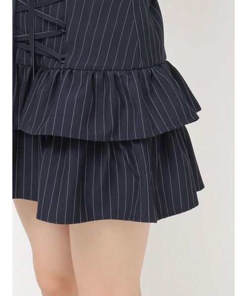 jouetie（ジュエティ）の「レースアップティアードミニスカパン【セットアップ対応】卒業式 入学式（スカート・レディース・ピンク/グレー/ネイビー/ブラック/ベージュ・MEDIUM）」の20枚目の写真