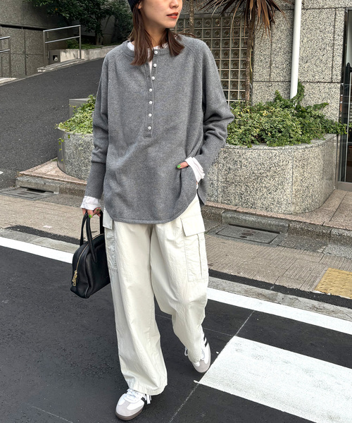 追加3》ウールミックス2wayビッグプルオーバー（ニット/セーター