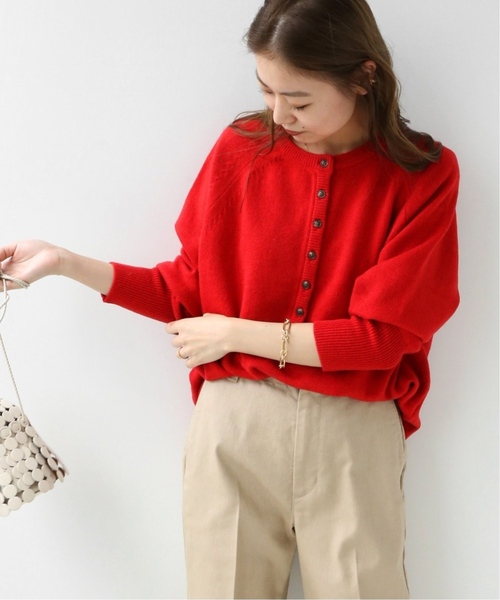 JOURNAL STANDARD relume（ジャーナルスタンダード　レリューム）の「《追加3》ウールミックス2wayビッグプルオーバー（ニット/セーター・レディース・ライトグレー/グレー/レッド・FREE）」の12枚目の写真