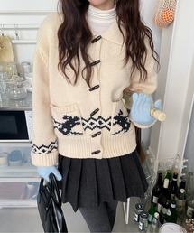 ノルディックトグルボタンカーディガン