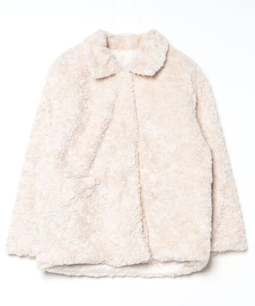 ENLIKE（エンリケ）の「ステンカラーフェイクファージャケット（その他アウター・レディース・アイボリー/ブラウン・FREE）」の15枚目の写真