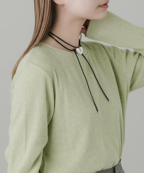 SMELLY（スメリー）の「ハートワントップロングコードチョーカー（ネックレス・レディース・ホワイト系その他・-）」の7枚目の写真