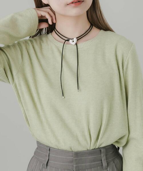 SMELLY（スメリー）の「ハートワントップロングコードチョーカー（ネックレス・レディース・ホワイト系その他・-）」の8枚目の写真