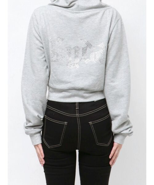 GYDA（ジェイダ）の「GYDA Short ラメパーカー（パーカー・レディース・グレー/オフホワイト/ブラック/パープル・FREE）」の6枚目の写真