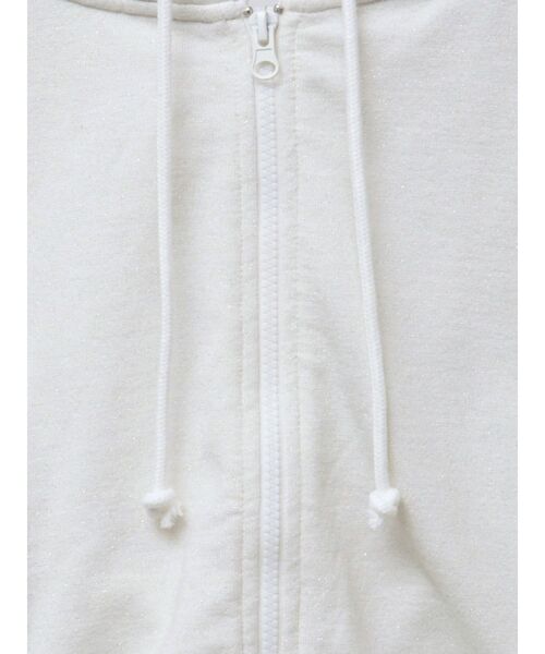 GYDA（ジェイダ）の「GYDA Short ラメパーカー（パーカー・レディース・グレー/オフホワイト/ブラック/パープル・FREE）」の10枚目の写真