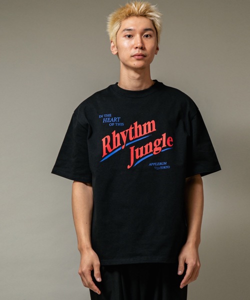 Tシャツ・カットソー ETMON Frill One Shoulder TShirt, Black Rhythm Jungle” T-shirt(Tシャツ/カットソー)|APPLEBUM