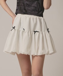 ▲Front Ribbon Balloon Skirt / フロントリボンバルーンスカート