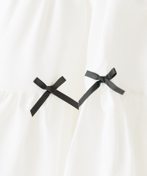 BLANK (ブランク)の「▲Front Ribbon Balloon Skirt / フロントリボンバルーンスカート(スカート・レディース・ホワイト/ブラック・FREE)」の5枚目の写真