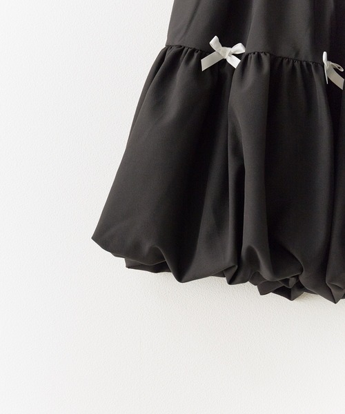 BLANK (ブランク)の「▲Front Ribbon Balloon Skirt / フロントリボンバルーンスカート(スカート・レディース・ホワイト/ブラック・FREE)」の6枚目の写真