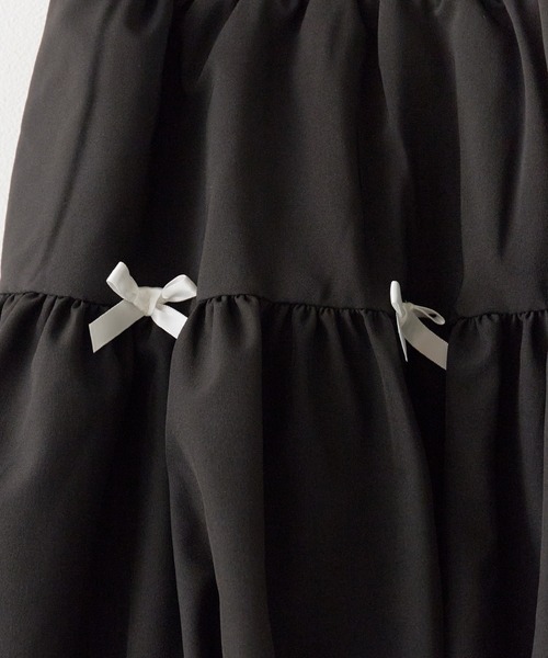 BLANK (ブランク)の「▲Front Ribbon Balloon Skirt / フロントリボンバルーンスカート(スカート・レディース・ホワイト/ブラック・FREE)」の4枚目の写真