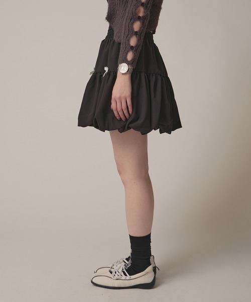 BLANK (ブランク)の「▲Front Ribbon Balloon Skirt / フロントリボンバルーンスカート(スカート・レディース・ホワイト/ブラック・FREE)」の22枚目の写真