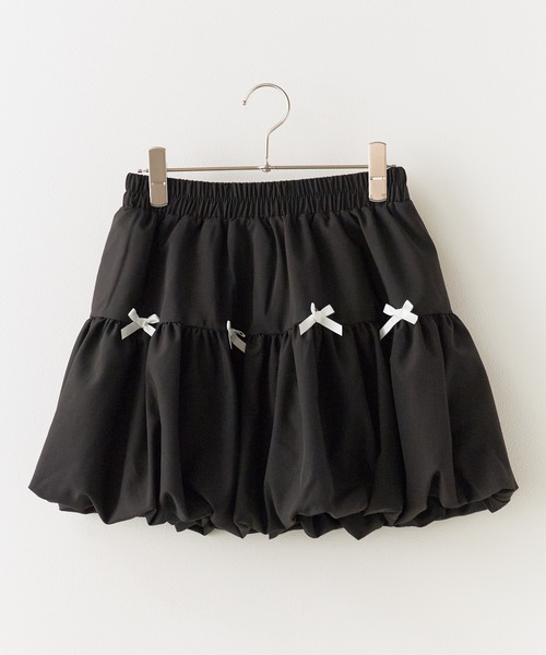 BLANK (ブランク)の「▲Front Ribbon Balloon Skirt / フロントリボンバルーンスカート(スカート・レディース・ホワイト/ブラック・FREE)」の15枚目の写真