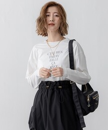 【洗える】レタープリント ロンTEE