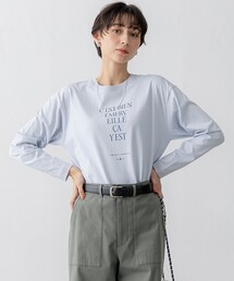 【洗える】レタープリント ロンTEE