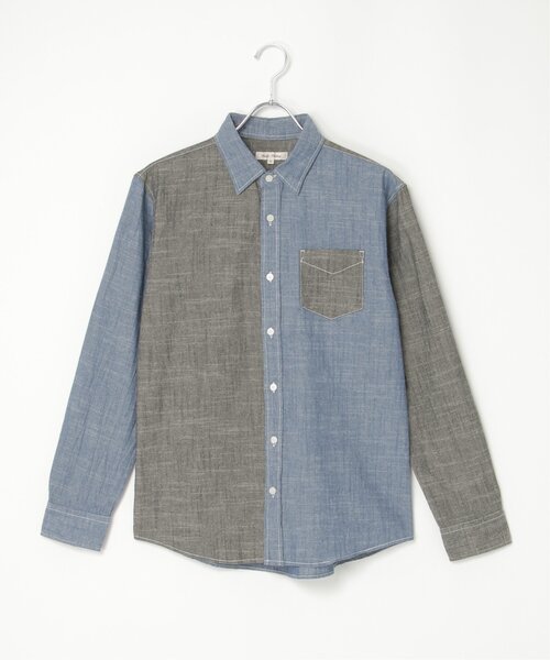 VENCEEXCHANGE(ヴァンスエクスチェンジ)の「ダンガリーレギュラーシャツ(シャツ/ブラウス・メンズ・ブラック/ブルー/その他1・M/L)」の5枚目の写真