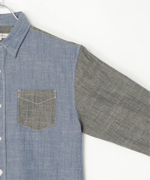 VENCEEXCHANGE(ヴァンスエクスチェンジ)の「ダンガリーレギュラーシャツ(シャツ/ブラウス・メンズ・ブラック/ブルー/その他1・M/L)」の7枚目の写真