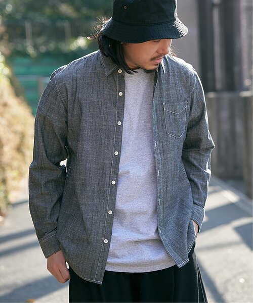 VENCEEXCHANGE(ヴァンスエクスチェンジ)の「ダンガリーレギュラーシャツ(シャツ/ブラウス・メンズ・ブラック/ブルー/その他1・M/L)」の22枚目の写真