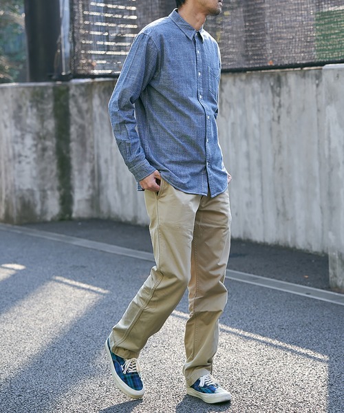 VENCEEXCHANGE(ヴァンスエクスチェンジ)の「ダンガリーレギュラーシャツ(シャツ/ブラウス・メンズ・ブラック/ブルー/その他1・M/L)」の4枚目の写真