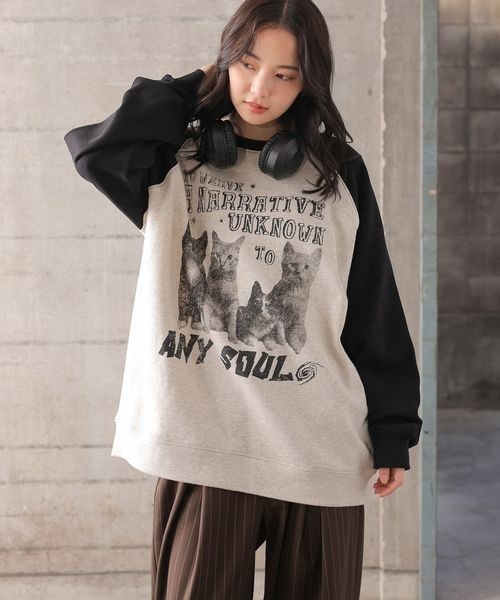 PBLIM(ページボーイリム)の「《UNISEX》パンクキャットスウェット(スウェット・レディース・ブルー/グリーン/アイボリー・MEDIUM/LARGE)」の10枚目の写真