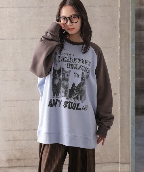 PBLIM(ページボーイリム)の「《UNISEX》パンクキャットスウェット(スウェット・レディース・ブルー/グリーン/アイボリー・MEDIUM/LARGE)」の16枚目の写真