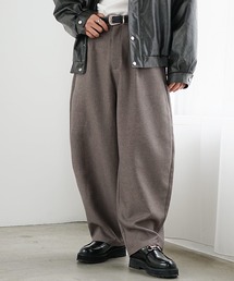 【MinoriTY】さらさらヘザーカーブスラックス バルーンシルエットスラックス メンズ 春服
