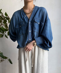 DouDou | デニムVVシャツ(シャツ/ブラウス)