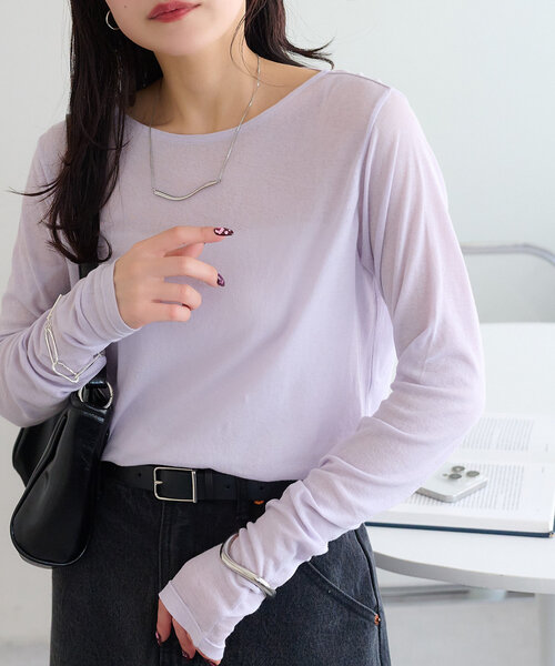 強撚フライスシアーロングスリーブ（Tシャツ/カットソー