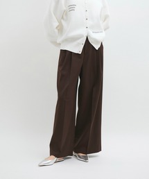ADAM ET ROPE' | 【防シワ】・【洗える】2タックワイドスラックス(スラックス)