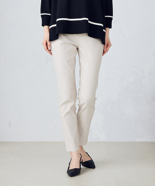COMME CA ISM（コムサイズム）の「【美しいベーシックパンツ】サマーハイテンションパンツ（その他パンツ・レディース・グレイッシュベージュ/ネイビー/ブラック/サックスブルー・SMALL/MEDIUM/LARGE/X-LARGE/XX-LARGE/X-SMALL/XX-SMALL）」の3枚目の写真