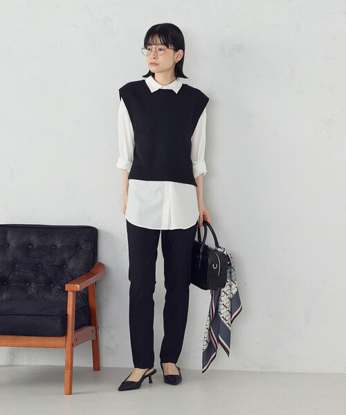 COMME CA ISM（コムサイズム）の「【美しいベーシックパンツ】サマーハイテンションパンツ（その他パンツ・レディース・グレイッシュベージュ/ネイビー/ブラック/サックスブルー・SMALL/MEDIUM/LARGE/X-LARGE/XX-LARGE/X-SMALL/XX-SMALL）」の17枚目の写真