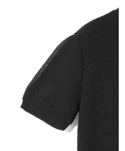 MIDIUMISOLID(ミディウミソリッド)の「MIDIUMISOLID for Ladies シアークルーネックパフスリーブプルオーバー(Tシャツ/カットソー・レディース・ライトブルー/ブラック/アイボリー・FREE)」の16枚目の写真