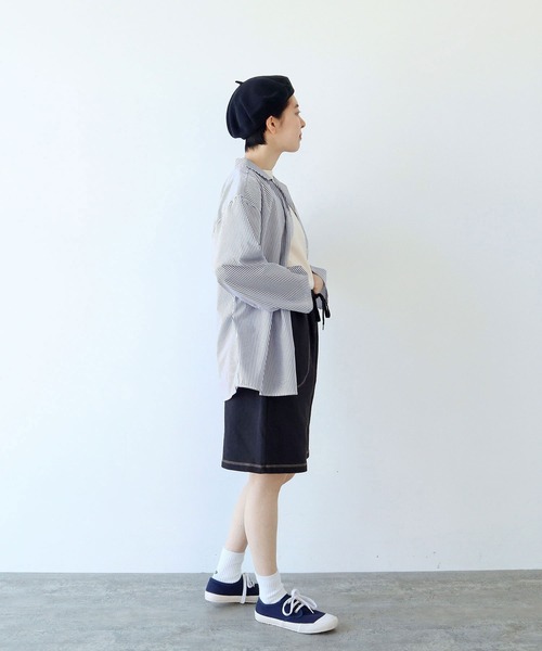 PAR ICI（パーリッシィ）の「無地/ストライプ マリンオーバーシャツ（シャツ/ブラウス・レディース・ネイビー/ホワイト×ブルー/ネイビー×ホワイト・FREE）」の14枚目の写真