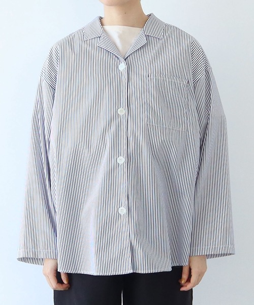 PAR ICI（パーリッシィ）の「無地/ストライプ マリンオーバーシャツ（シャツ/ブラウス・レディース・ネイビー/ホワイト×ブルー/ネイビー×ホワイト・FREE）」の15枚目の写真