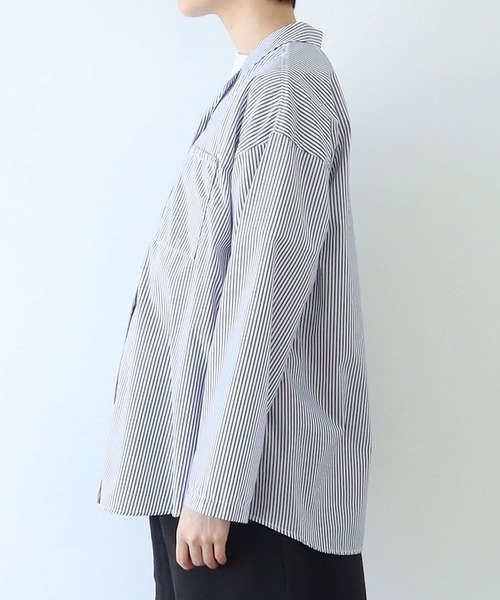 PAR ICI（パーリッシィ）の「無地/ストライプ マリンオーバーシャツ（シャツ/ブラウス・レディース・ネイビー/ホワイト×ブルー/ネイビー×ホワイト・FREE）」の16枚目の写真