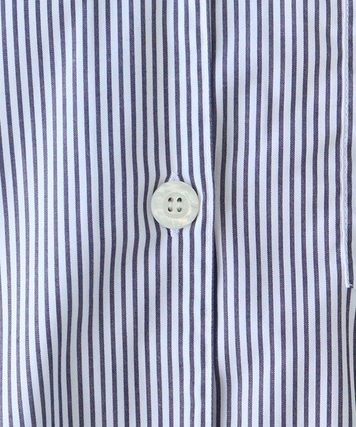 PAR ICI（パーリッシィ）の「無地/ストライプ マリンオーバーシャツ（シャツ/ブラウス・レディース・ネイビー/ホワイト×ブルー/ネイビー×ホワイト・FREE）」の10枚目の写真