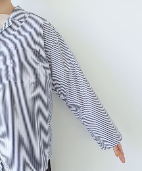 PAR ICI（パーリッシィ）の「無地/ストライプ マリンオーバーシャツ（シャツ/ブラウス・レディース・ネイビー/ホワイト×ブルー/ネイビー×ホワイト・FREE）」の11枚目の写真