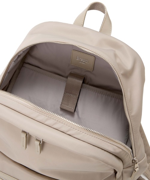 Breath TOPKAPI(ブレストプカピ)の「【Breath TOPKAPI】防水ナイロン レザーコンビ PC対応 リュック バックパック(バックパック/リュック・レディース・ライトベージュ/ブラック・FREE)」の6枚目の写真