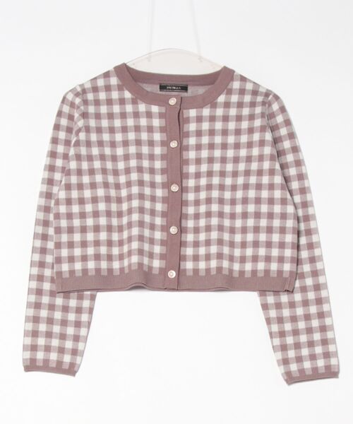 SWINGLE(スウィングル)の「配色ギンガムチェックニットカーディガン(カーディガン/ボレロ・レディース・ブラック系その他5/レッド系その他5・FREE)」の10枚目の写真