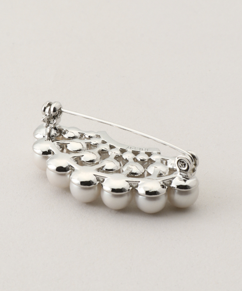 Spick & Span（スピックアンドスパン）の「IRIS 47/イリスフォーセブン heather brooch　BO142（ブローチ/コサージュ・レディース・ホワイト・FREE）」の3枚目の写真