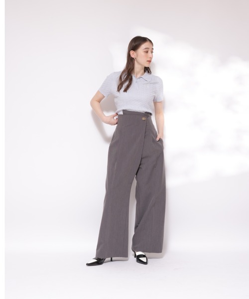 Rirandture(リランドチュール)の「ハイウエストラップパンツ(その他パンツ・レディース・ブラック/チャコールグレー/キャメル/モカ/オフホワイト/ピンク系その他・1/2/0)」の17枚目の写真