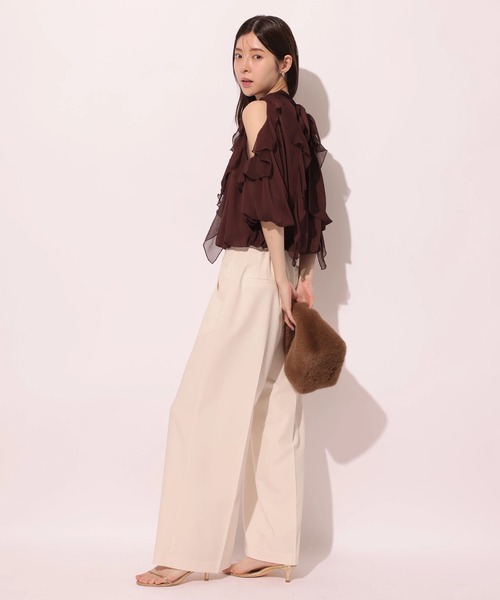Rirandture(リランドチュール)の「ハイウエストラップパンツ(その他パンツ・レディース・ブラック/チャコールグレー/キャメル/モカ/オフホワイト/ピンク系その他・1/2/0)」の21枚目の写真