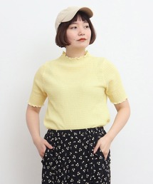☆オーガニックブルーゼ メロー配色半袖プルオーバー