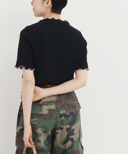 オーガニックブルーゼ メロー配色半袖プルオーバー（Tシャツ
