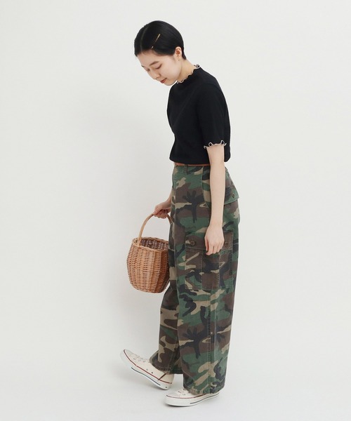 CHILD WOMAN(チャイルドウーマン)の「☆オーガニックブルーゼ メロー配色半袖プルオーバー(Tシャツ/カットソー・レディース・アイボリー/ブラック/イエロー・FREE)」の22枚目の写真