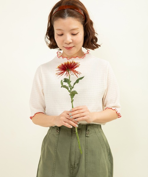 CHILD WOMAN 半袖シャツ グリーン系　DEAREST CHILD WOMAN｜チャイルドウーマンのトップス（グリーン・カーキ