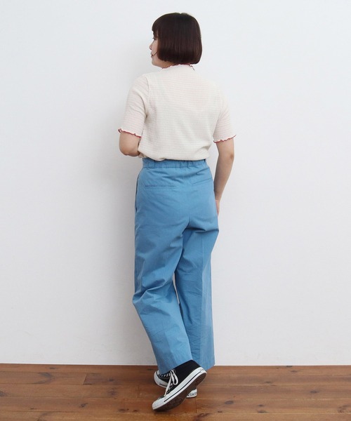 CHILD WOMAN(チャイルドウーマン)の「☆オーガニックブルーゼ メロー配色半袖プルオーバー(Tシャツ/カットソー・レディース・アイボリー/ブラック/イエロー・FREE)」の17枚目の写真
