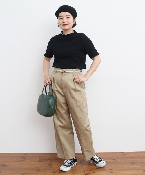 セール】☆オーガニックブルーゼ メロー配色半袖プルオーバー（T
