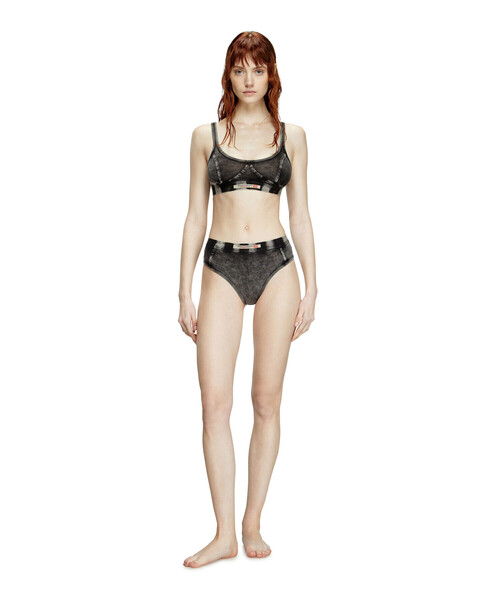 DIESEL（ディーゼル）の「ウィメンズ スポーツブラ KASSIE-DNM（スポーツブラ・レディース・グレー/ブラック・MEDIUM/SMALL/X-SMALL）」の3枚目の写真